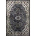 Bashian Bashian C186-GY-4X6-R101 Bashian Charleston Collection Floral Transitional Polypropylene Machine Made Area Rug; Grey - 3 ft. 6 in. x 5 ft. 6 in. C186-GY-4X6-R101